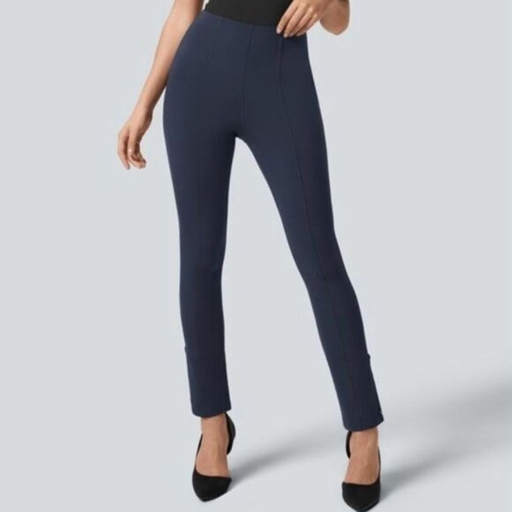 Halara Womens Tummy Control Shaping Ankle Pants XL Stretch Adjustable Hem Slim
